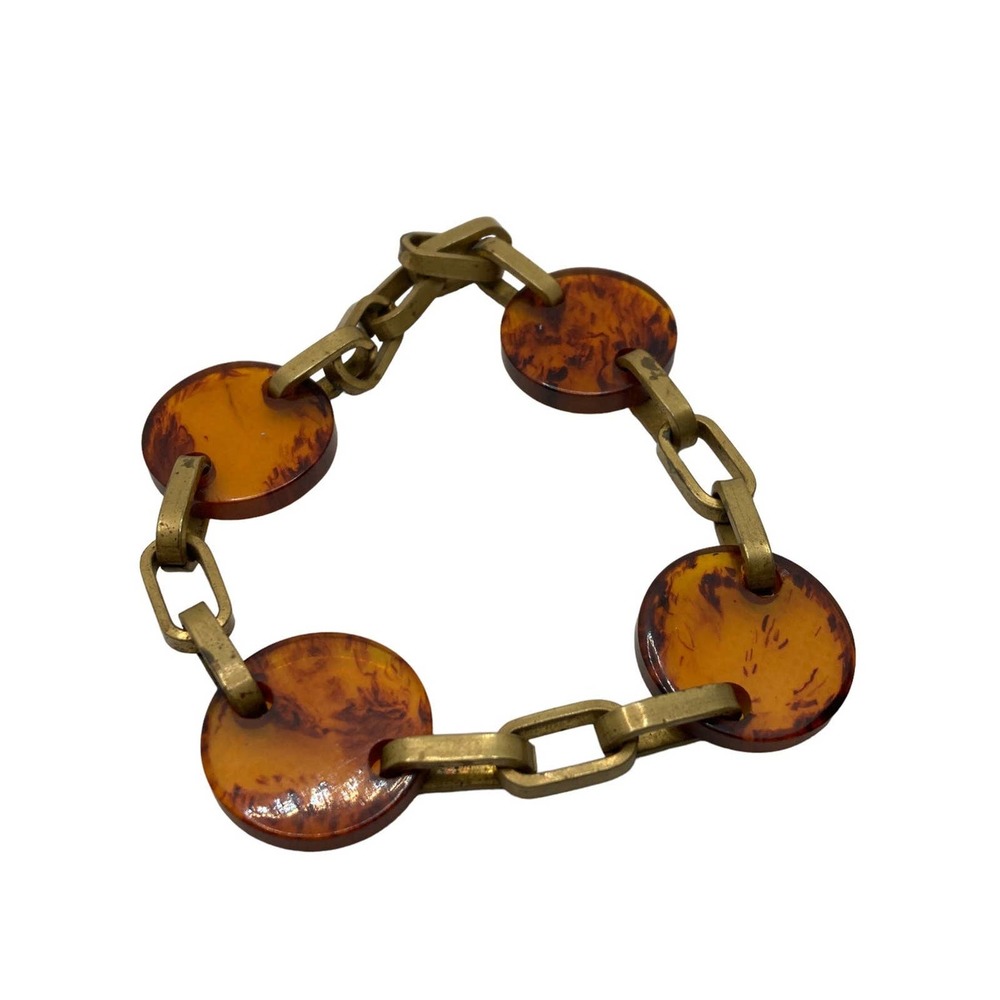 Vintage‎ Brass & Bakelite? Retro Bracelet